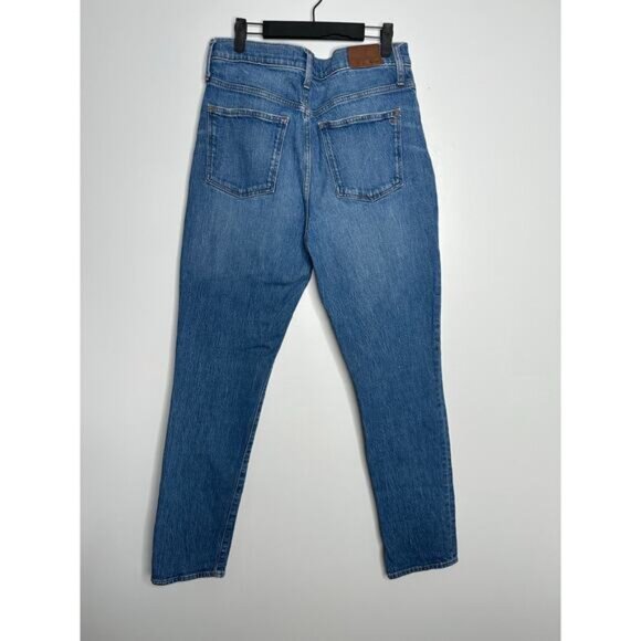 Madewell Women’s Medium Wash the High‎ Rise Slim Boy Jean Straight Size 29T - Picture 5 of 7